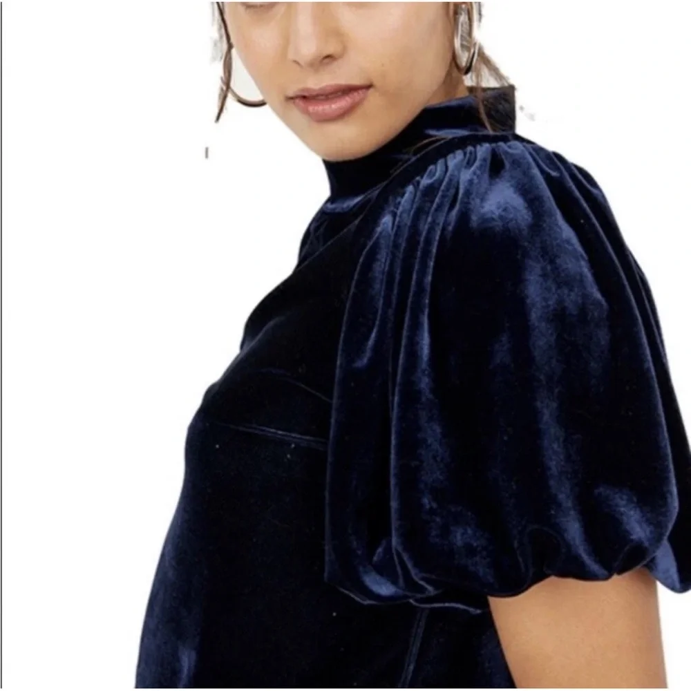 Free People Claudia Velvet Mock Neck Top‎